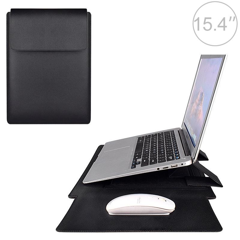 15.4 Inch Laptop Leather Sleeve Carrying Bag - Green