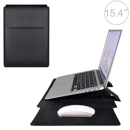 15.4 Inch Laptop Leather Sleeve Carrying Bag - Green