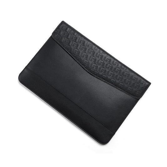 14-15 Inch Ultra-thin Magnetic Holster for Horizontal Embossed Notebook with Liner Bag - Black