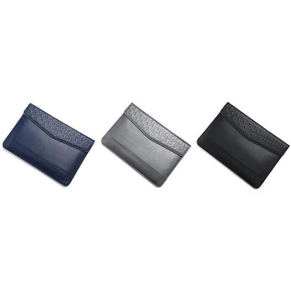 14-15 Inch Ultra-thin Magnetic Holster for Horizontal Embossed Notebook with Liner Bag - Black