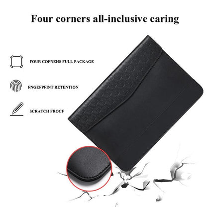 14-15 Inch Ultra-thin Magnetic Holster for Horizontal Embossed Notebook with Liner Bag - Black