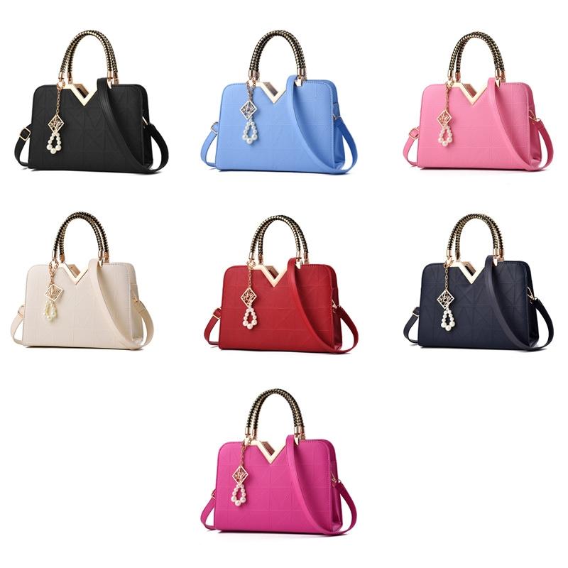 Women Zipper Shoulder Bag with Phone Pocket and Crossbody Strap - Light Blue