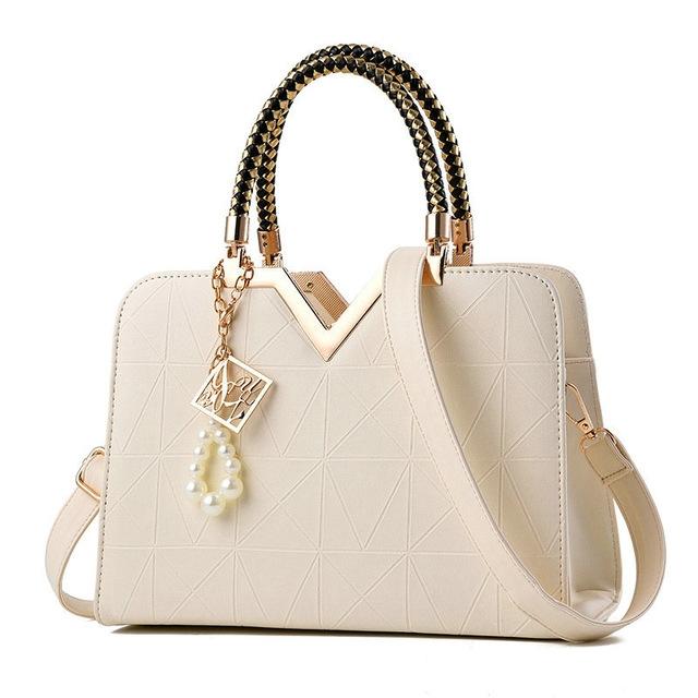 Women Zipper Shoulder Bag with Phone Pocket and Crossbody Strap - Light Blue