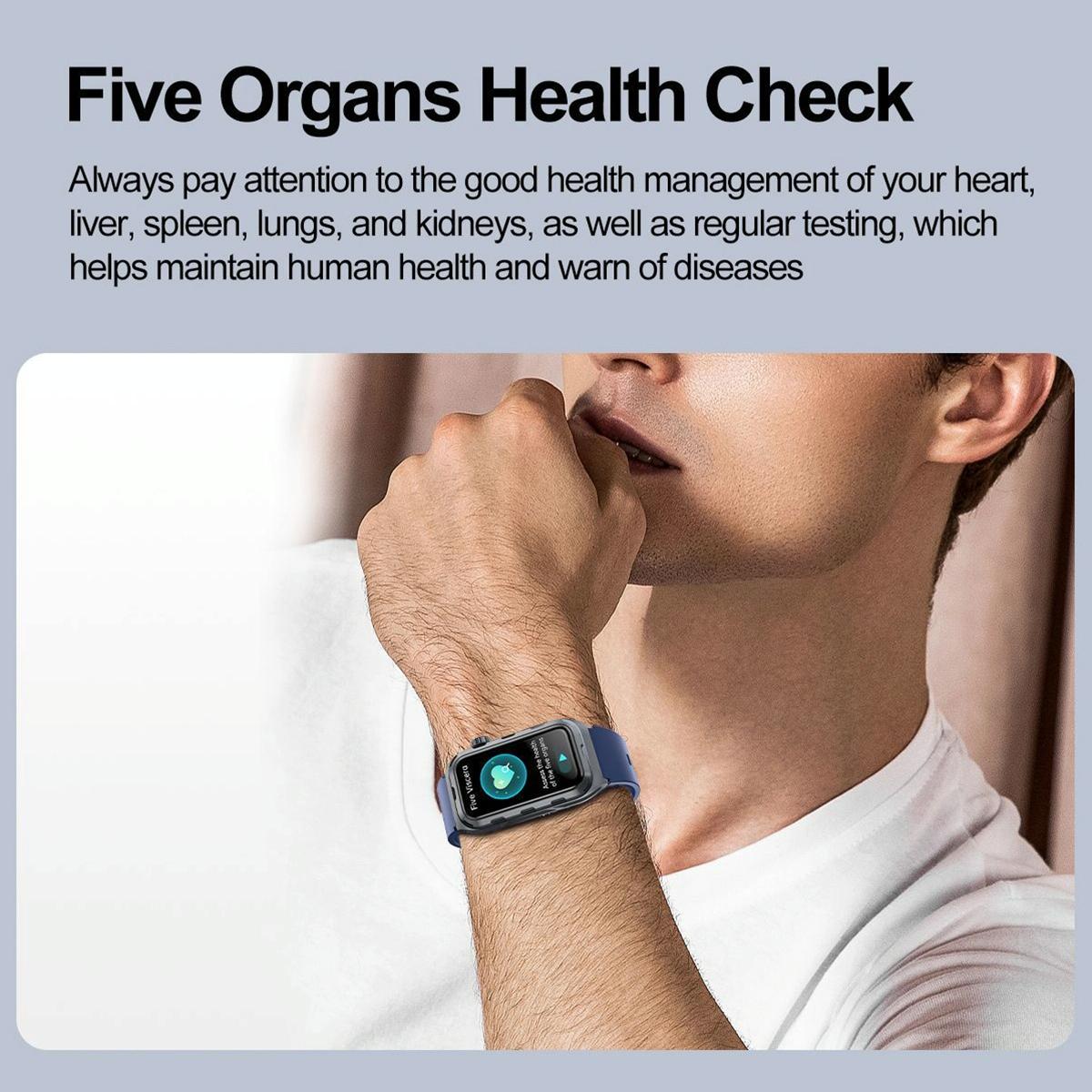 Waterproof Ecg Smart Watch For Health Monitoring - Ip68 - Beige