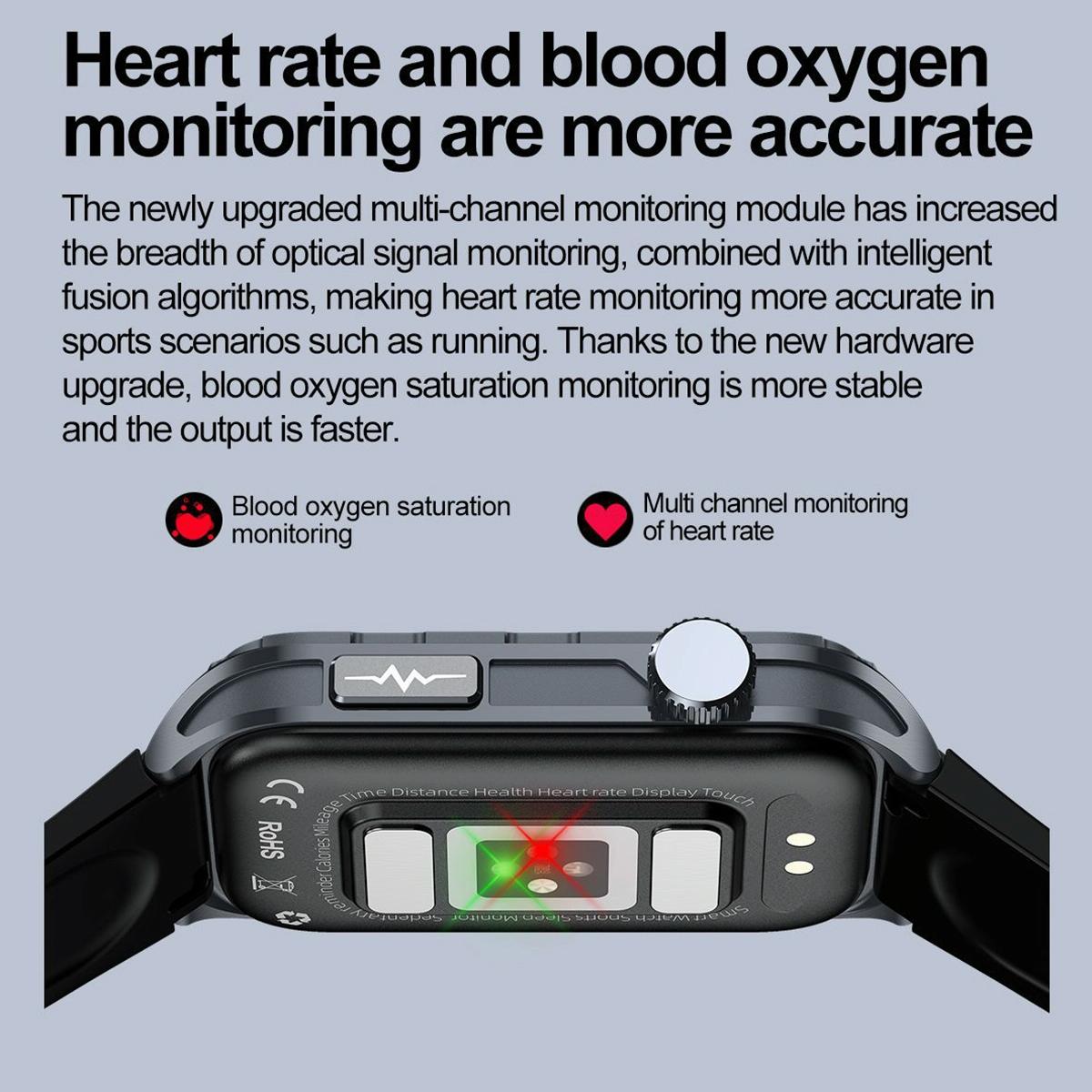Waterproof Ecg Smart Watch For Health Monitoring - Ip68 - Beige