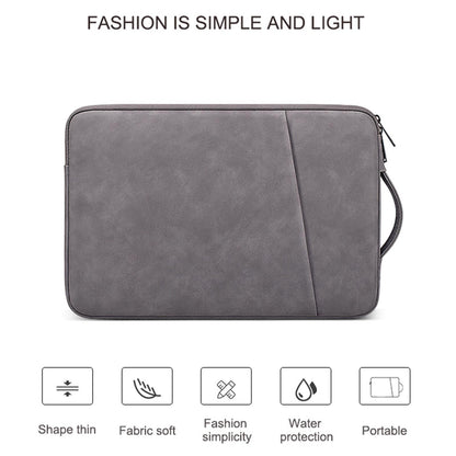 13.3 Inch Sheepskin Notebook Inner Bag - Natural - Elegant Gray