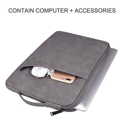 13.3 Inch Sheepskin Notebook Inner Bag - Natural - Elegant Gray