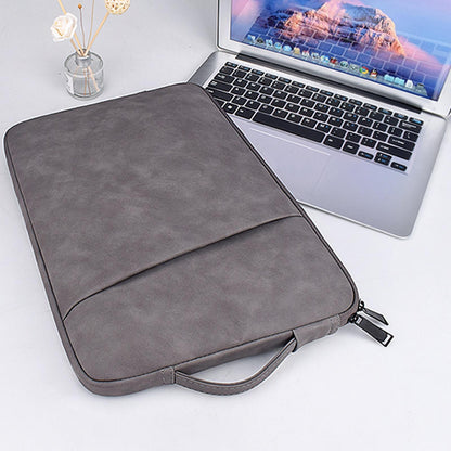 13.3 Inch Sheepskin Notebook Inner Bag - Natural - Elegant Gray