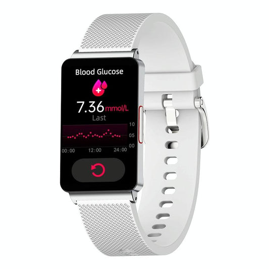 Smart Health Monitoring Watch With Colour Screen - Silver