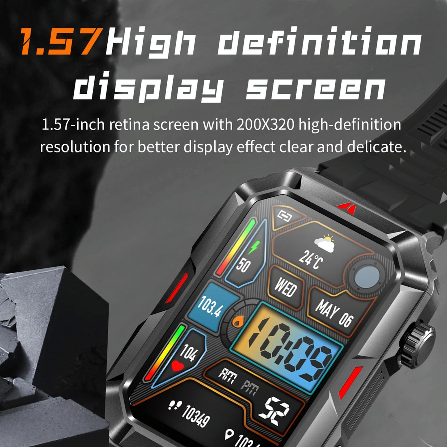 Smart Bracelet With Sleep Detection And Silicone Strap - Bt5.2 - Silver