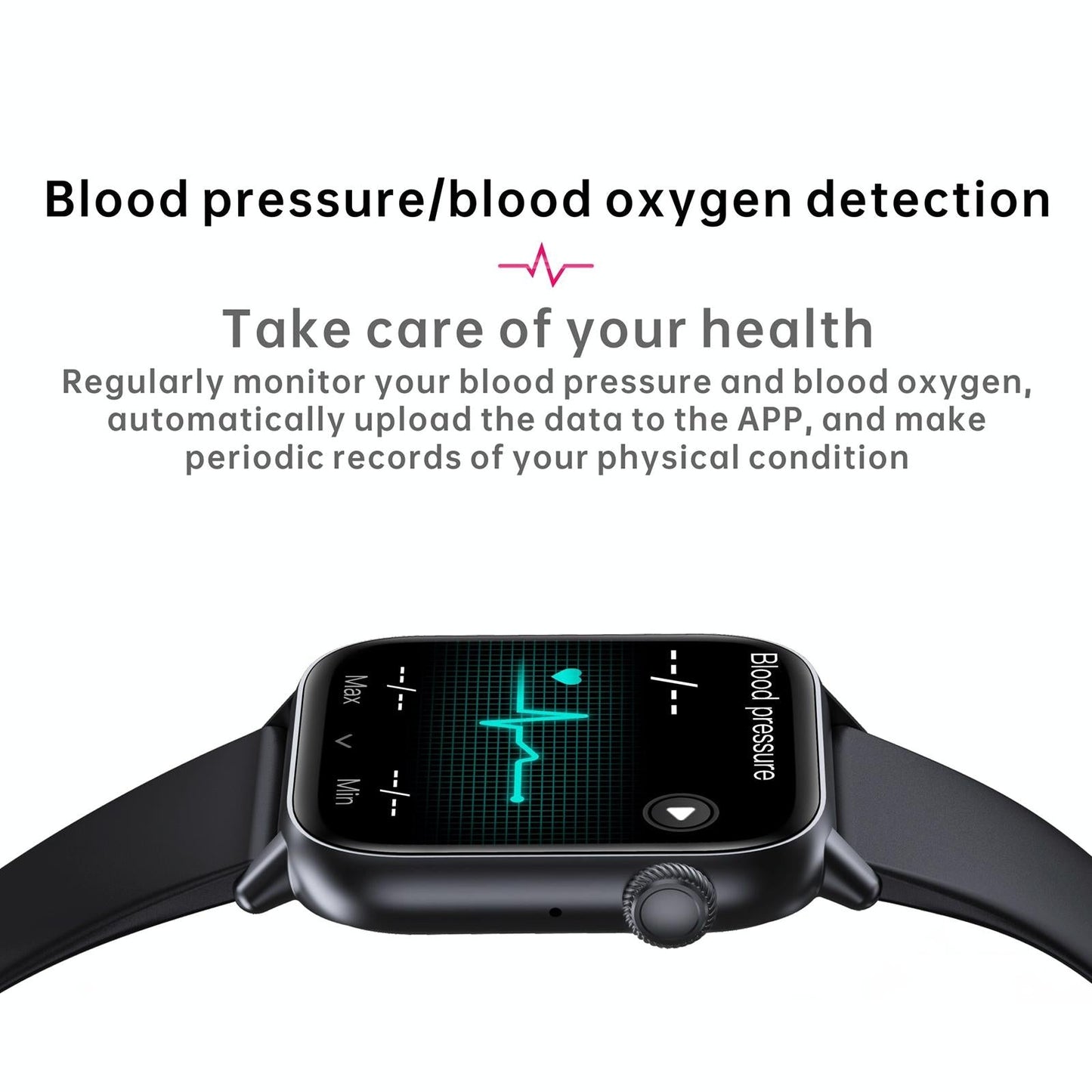 1.83 Inch Bt5.2 Smart Sport Watch Support Sleep / Heart Rate / Blood Oxygen / Temperature / Blood Pressure Health Monitor - Black + Grey