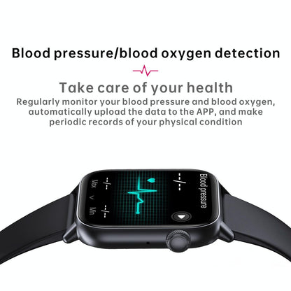 1.83 Inch Bt5.2 Smart Sport Watch Support Sleep / Heart Rate / Blood Oxygen / Temperature / Blood Pressure Health Monitor - Black + Grey