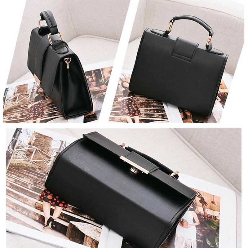 Women Small Leather Shoulder Bag - Flap Crossbody Messenger - Pink