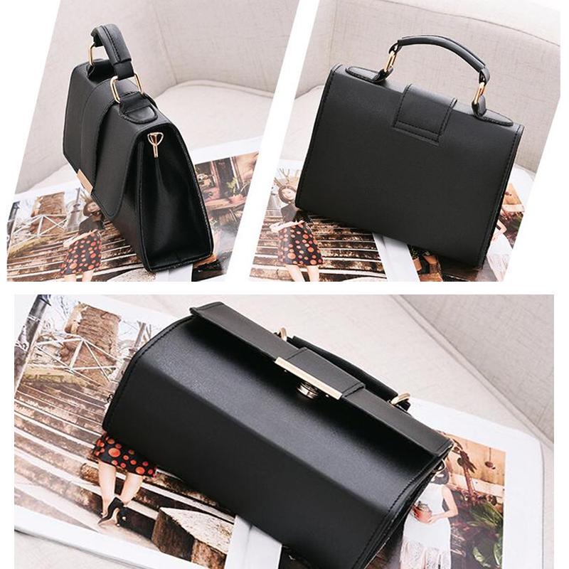 Women Small Leather Shoulder Bag - Flap Crossbody Messenger - Pink