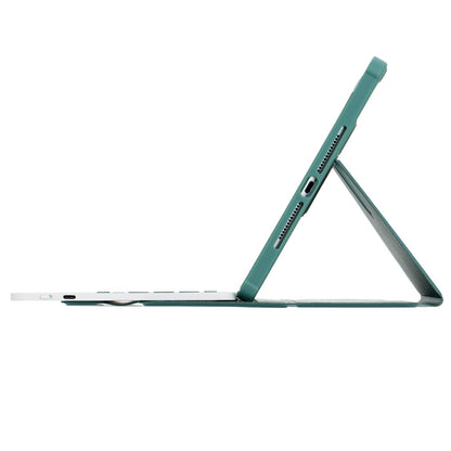 360 Rotation Bluetooth Keyboard Leather Case For Ipad 10.9 2022 - Transparent Acrylic With Touch Control - Green