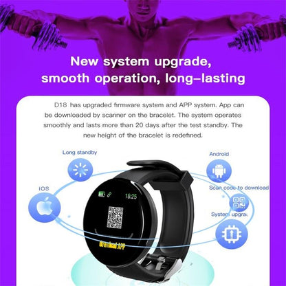 Smart Watch With Call Reminder And Health Monitoring - Waterproof - Purple