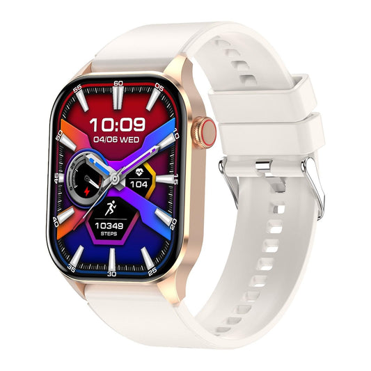 Waterproof Smart Watch With Bluetooth And Blood Oxygen Monitoring - Ip68 - Beige