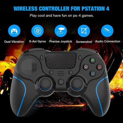 Bluetooth Gamepad for Ps4 Pro with Dual Vibration and Six-axis Control - Black