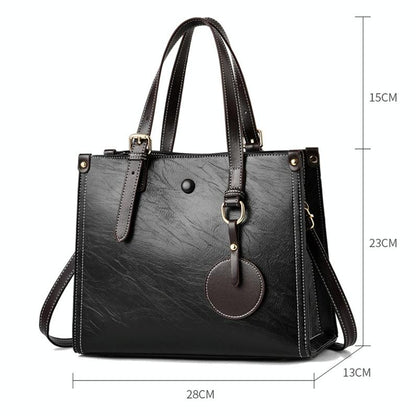 Vintage Multifunctional Handbag for Women - Caramel Colour