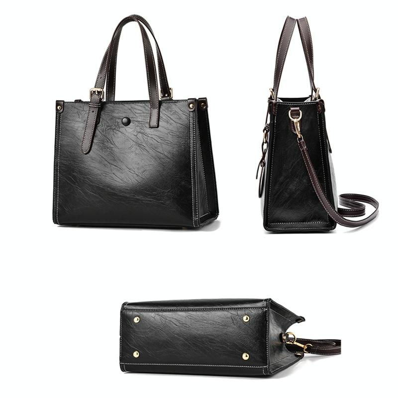 Vintage Multifunctional Handbag for Women - Caramel Colour