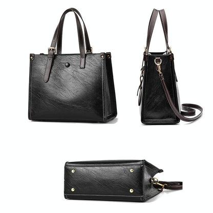 Vintage Multifunctional Handbag for Women - Caramel Colour