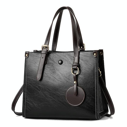 Vintage Multifunctional Handbag for Women - Caramel Colour