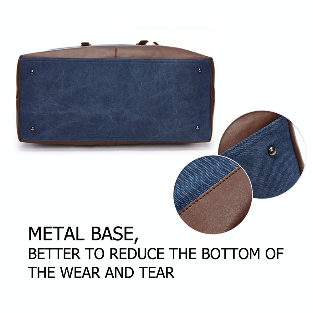 Men Leather Duffel Bag for Carry-on Travel - Coffee