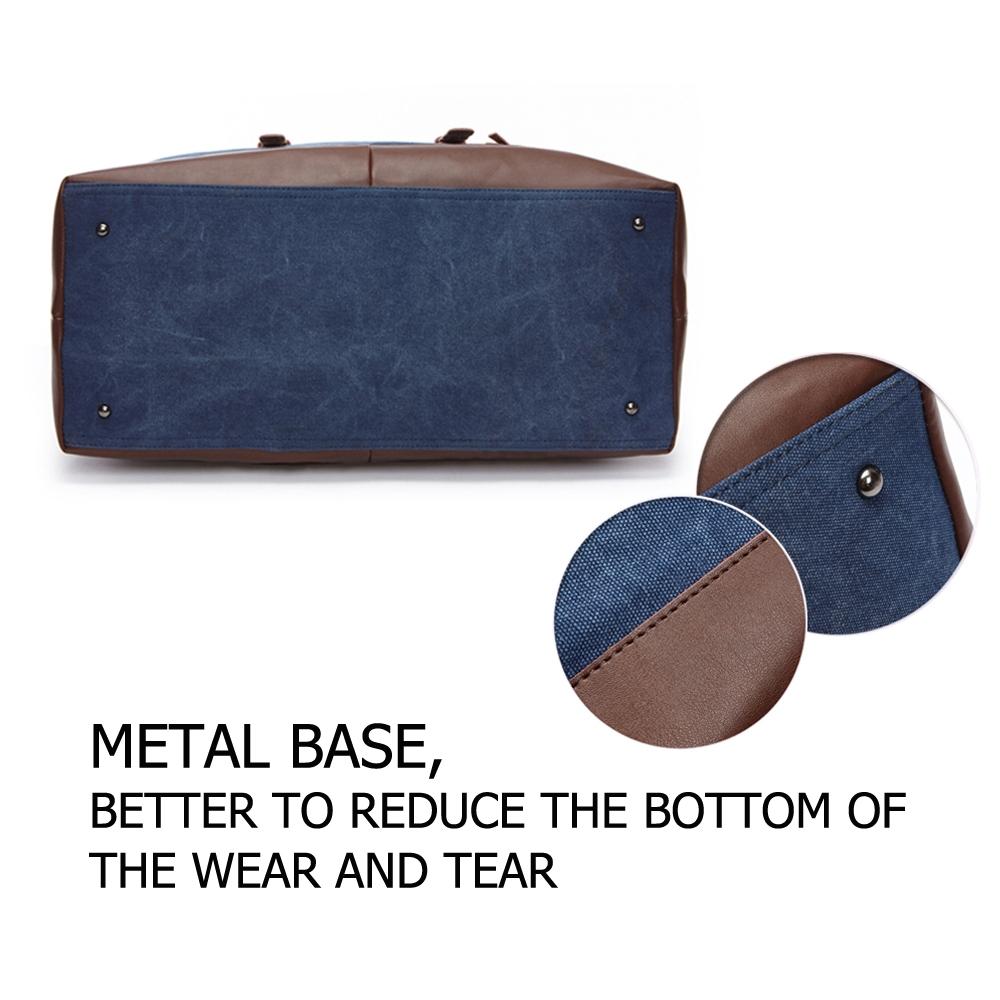 Men Leather Duffel Bag for Carry-on Travel - Coffee