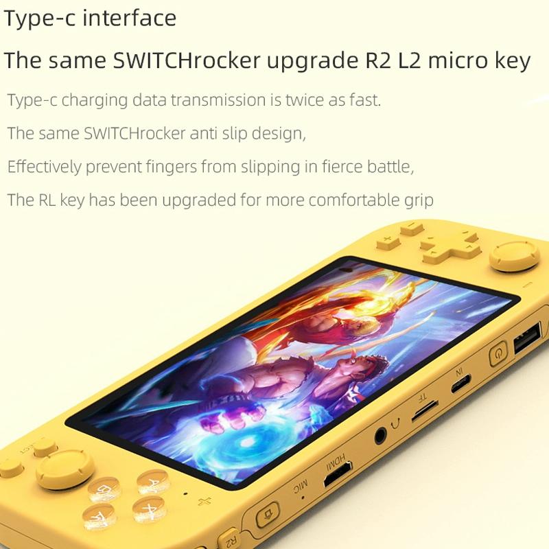 Portable Dual-Handle Game Console - Rg3000 - Green
