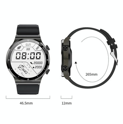 1.32 Inch Heart Rate Sleep Monitoring Smart Watch - Silver Leather