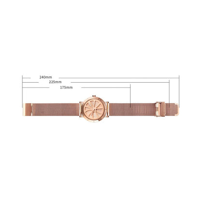Stylish Skeleton Dial Waterproof Men Watch with Mesh Strap - White