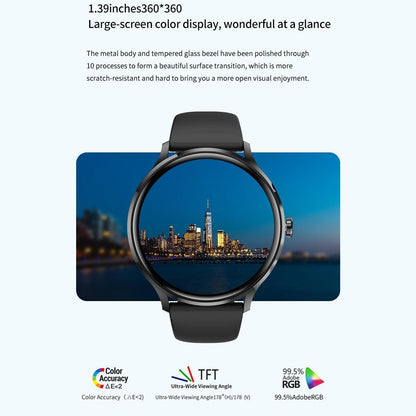 1.39 Inch Bt5.2 Smart Sport Watch Support Bluetooth Call / Sleep / Blood Oxygen / Temperature / Heart Rate / Blood Pressure Health Monitor - Black