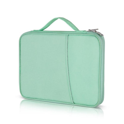 Leather Portable Bag with Cloth Texture - Pink