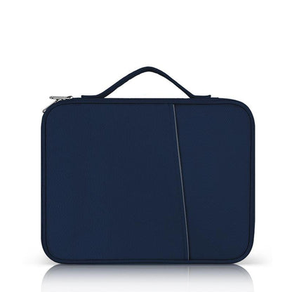 Leather Portable Bag with Cloth Texture - Pink