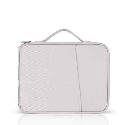 Leather Portable Bag with Cloth Texture - Pink