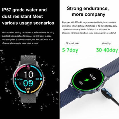 1.43 Inch Amoled Smart Watch With Bt Call & Health Tracking - Blue