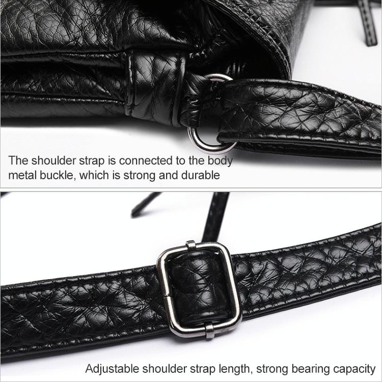 Soft Washed Leather Messenger Bag for Women - Fashionable and Versatile - Red