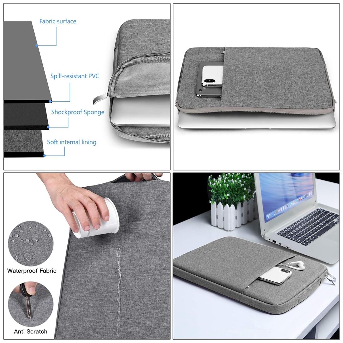 Universal Denim Laptop Bag for 13.3 Notebooks - Fits Macbook Air / Pro - Portable & Stylish - 35.5x26.5x2cm - Dark Blue