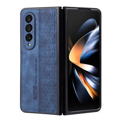For Samsung Galaxy z Fold4 5G Embossed 3d Skin Texture Phone Case - Sleek Design - Purple