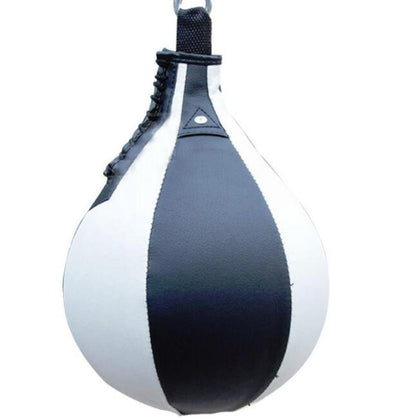 Adult Hanging Speed Ball For Boxing Fitness - Free Punching Bag - Pear Shape Black & White - The Grand Bazaar of Australia