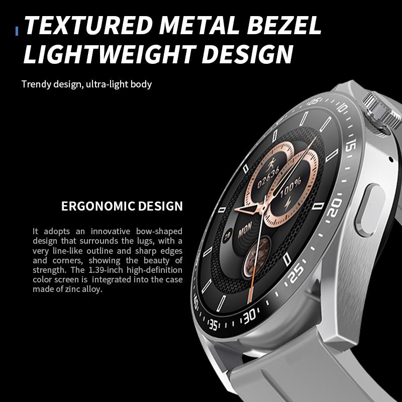 1.39 Inch Ip67 Waterproof Health Monitoring Bluetooth Call Smart Watch With Nfc Payment - Green