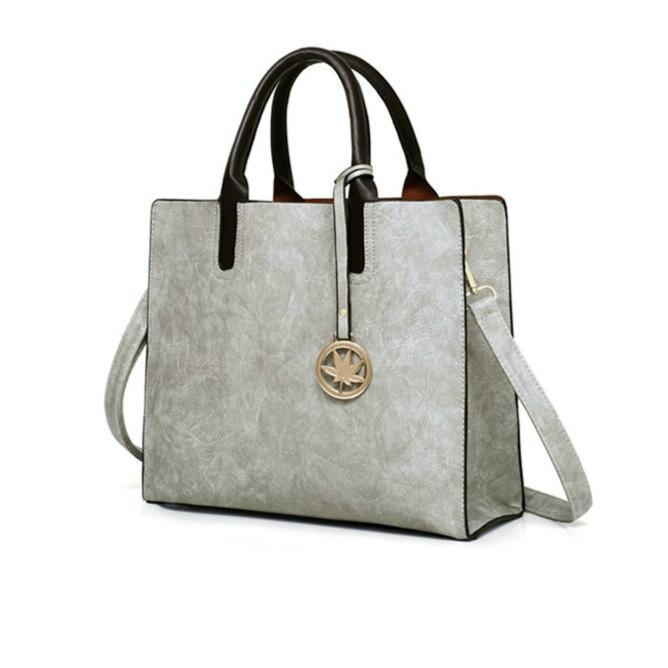 Versatile Leather Tote Bag for Women - 3-in-1 Design - Red