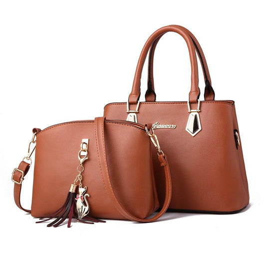 Women 2-in-1 Casual Messenger Bag - Large Capacity - Khaki