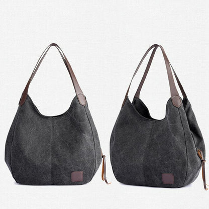 Retro Art Lady Shoulder Bag - Simple & Chic Beige - Coffee