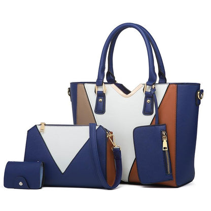Versatile 4-in-1 Ladies Handbag with Large Capacity - Brown