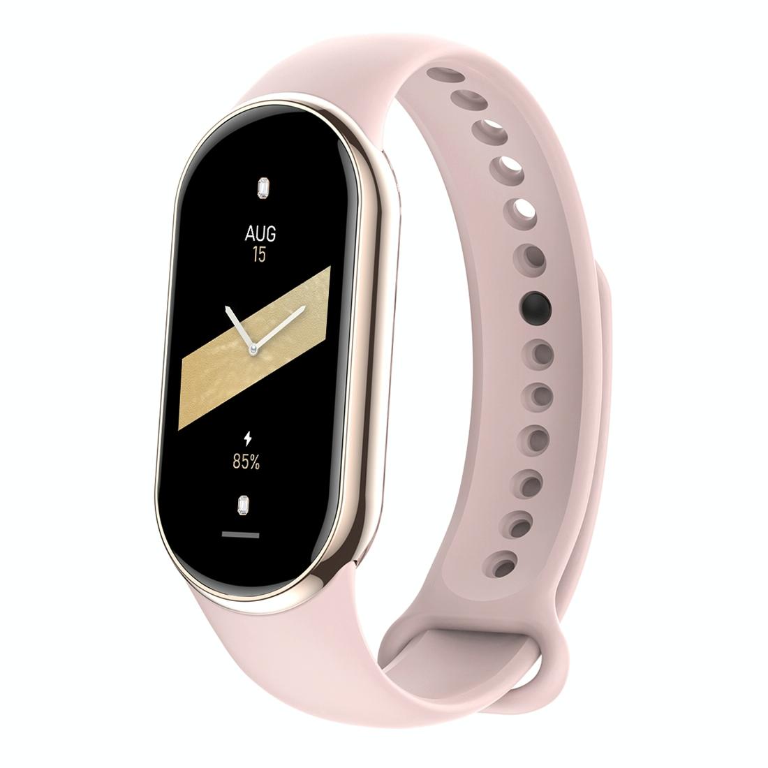 Waterproof Smart Watch With Heart Bp Oxygen And Sugar Monitoring - Ip68 - Pink