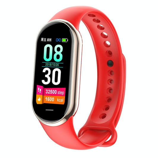 Waterproof Smart Watch With Heart Bp Oxygen And Sugar Monitoring - Ip68 - Pink