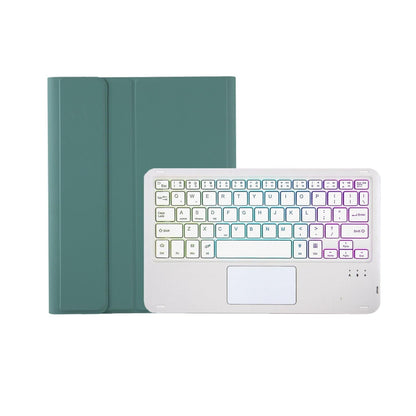 Bluetooth Keyboard Leather Tablet Case For Ipad 10.2 / 10.5 / Air 2019 With Touch Pad & Backlight - Purple