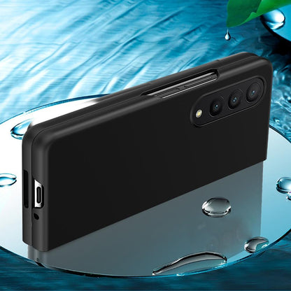 For Samsung Galaxy z Fold4 5G Smooth Skin Phone Case with Big Hole Fuel Injection - Purple