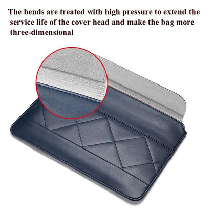 14-15 Inch Thin & Light Microfiber Leather Notebook Liner Bag for Computers - Gray